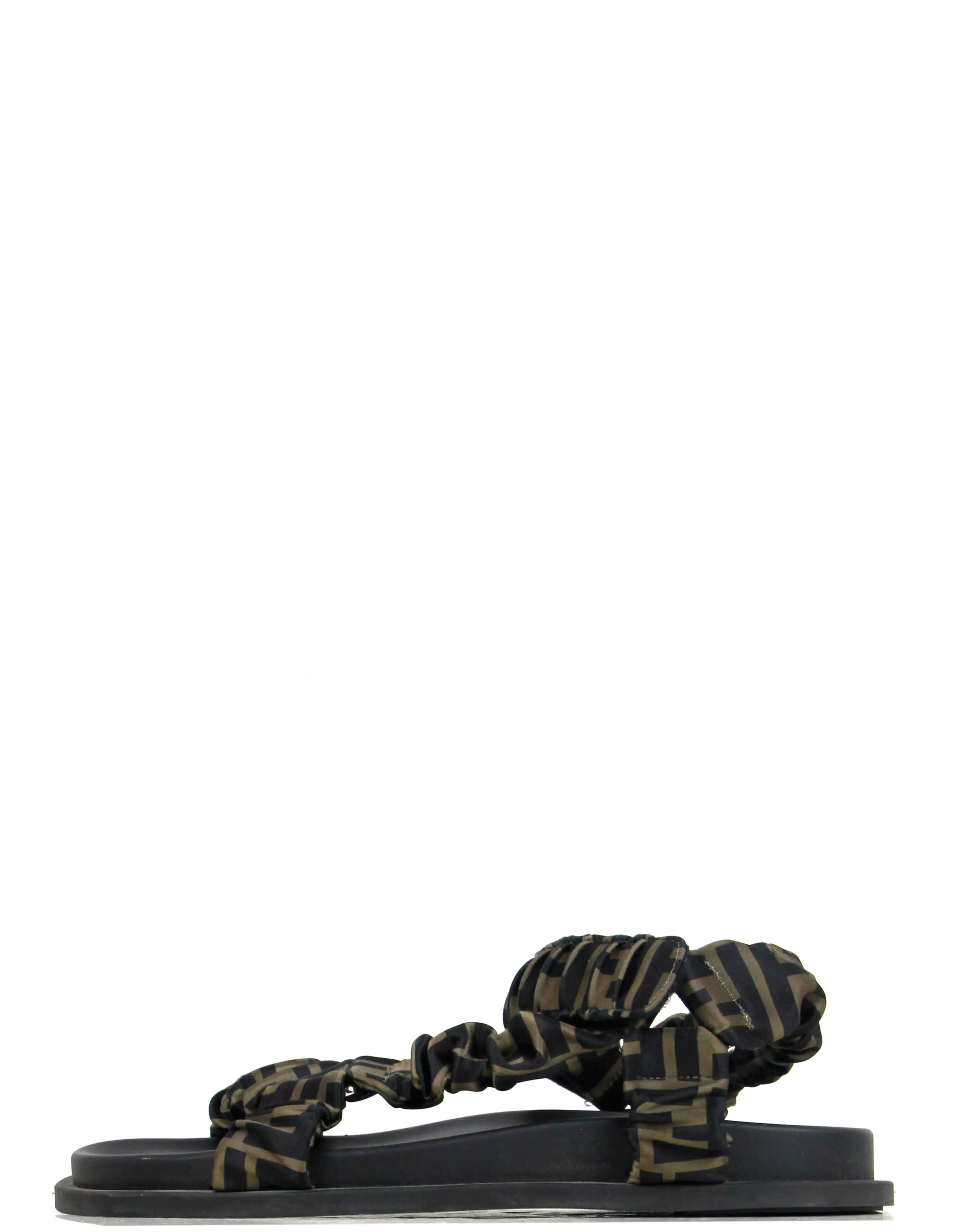 Fendi Satin Ruched Fendi Feel Sandals sz 39.5