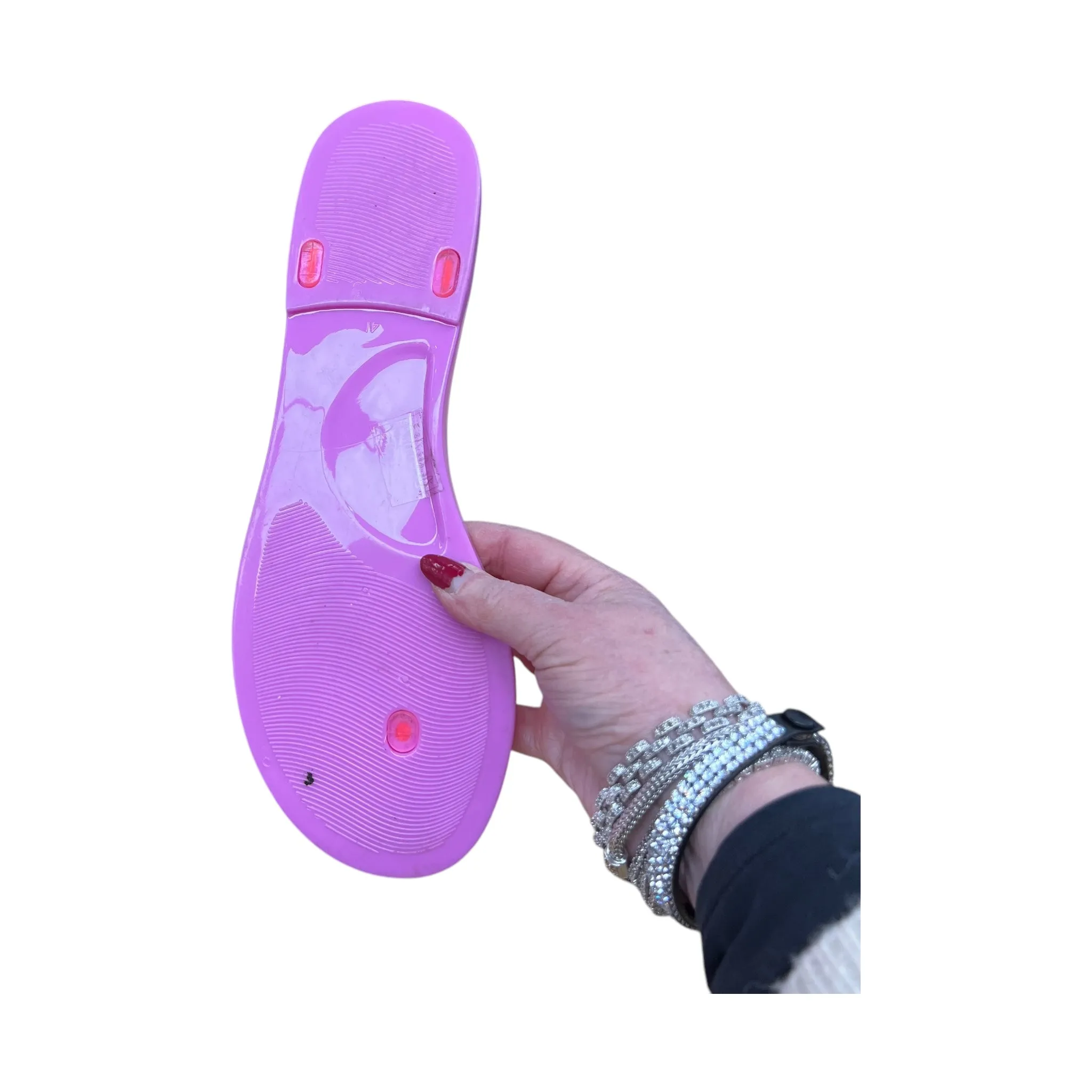 Sandals Flip Flops By Akira In Pink, Size:10