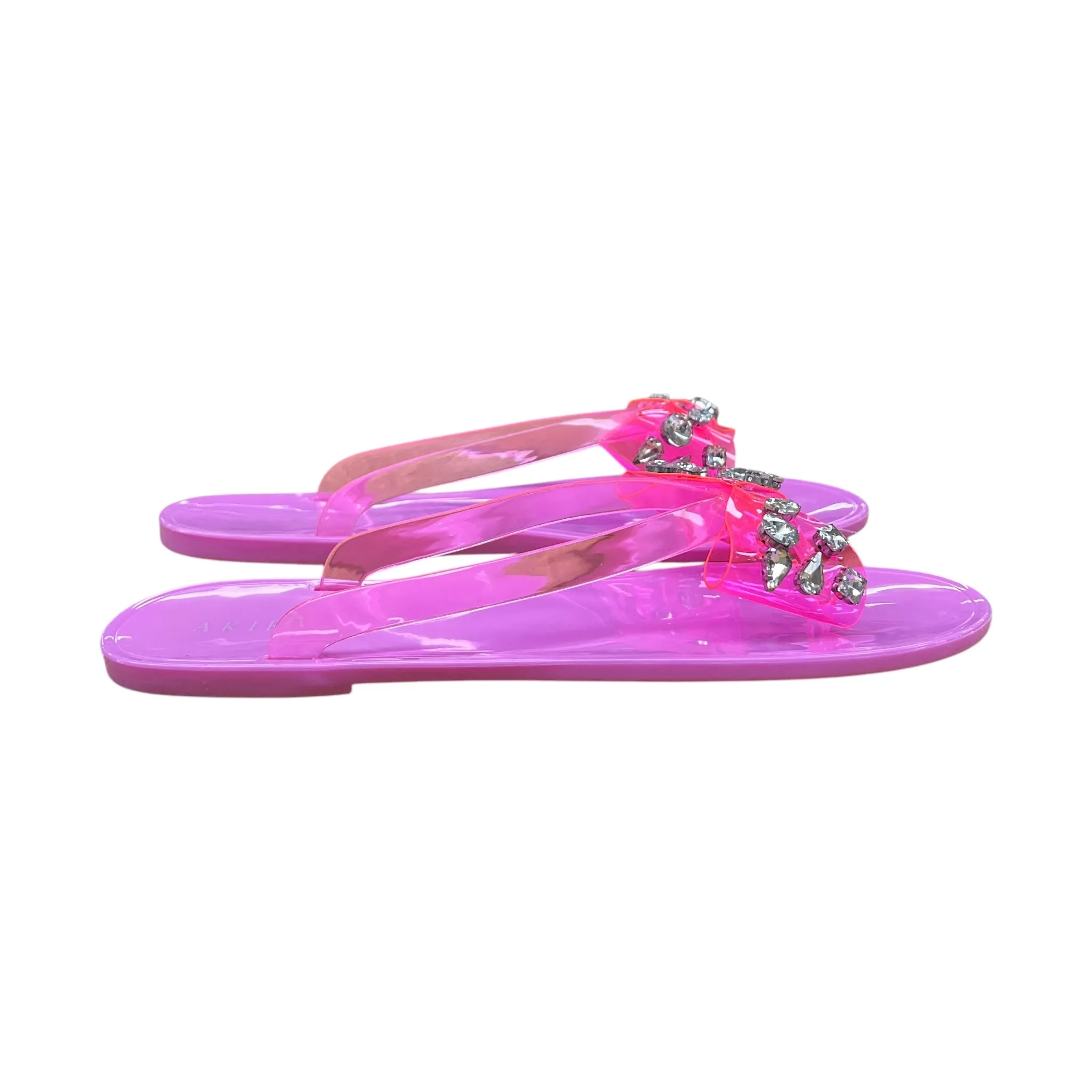 Sandals Flip Flops By Akira In Pink, Size:10