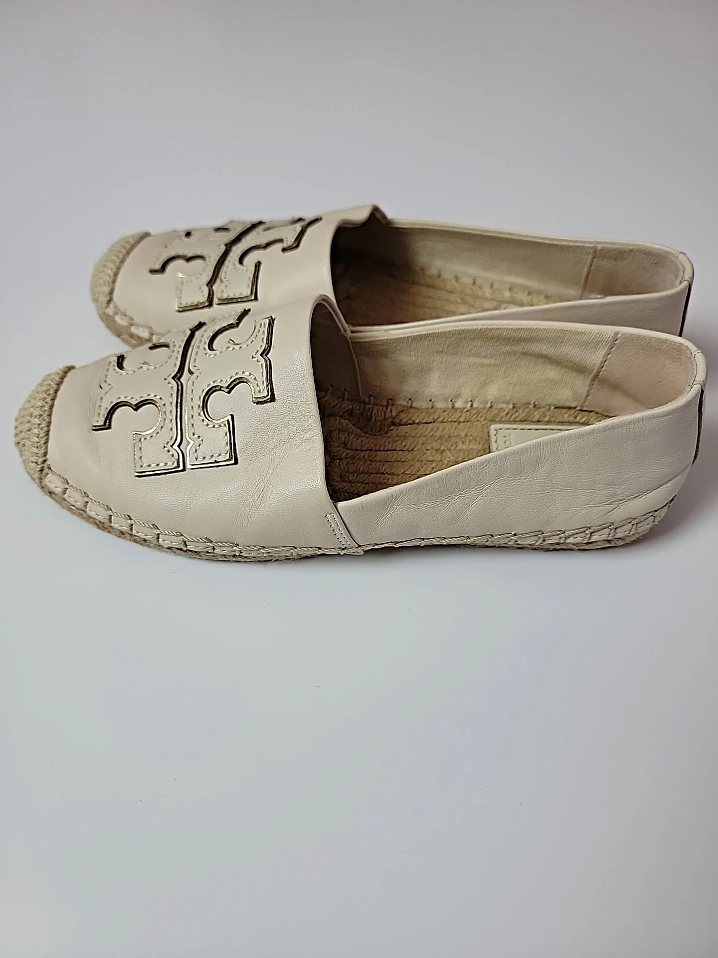 Tory Burch Leather Espadrilles Size 5
