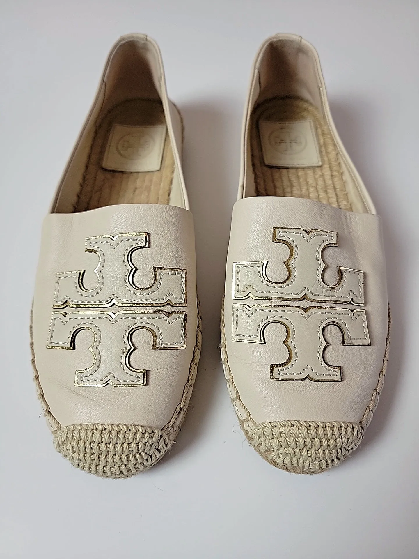 Tory Burch Leather Espadrilles Size 5