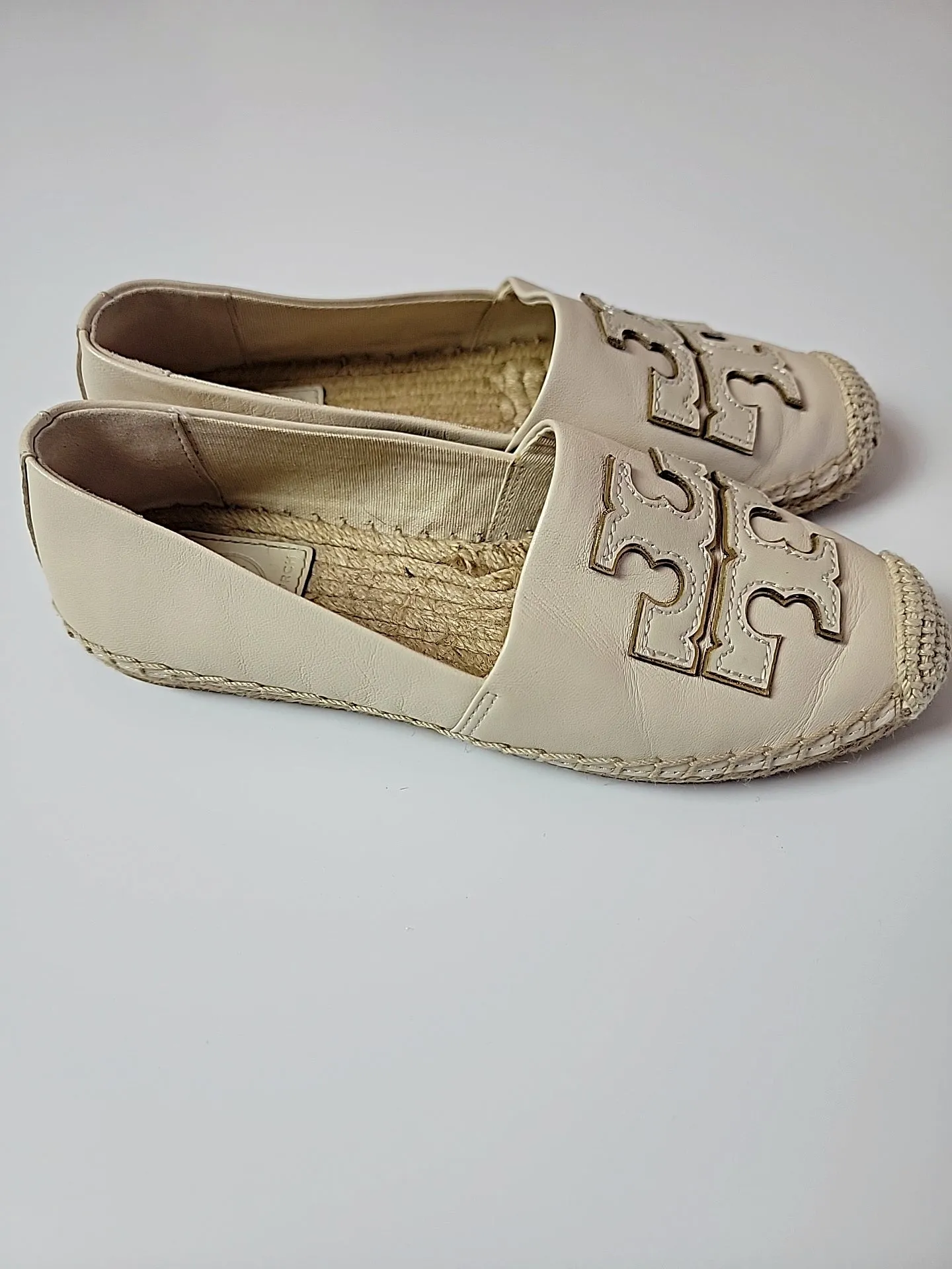 Tory Burch Leather Espadrilles Size 5