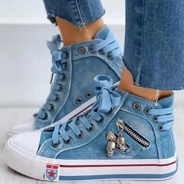 Women'S Vintage Zipper Sneakers 65603380C